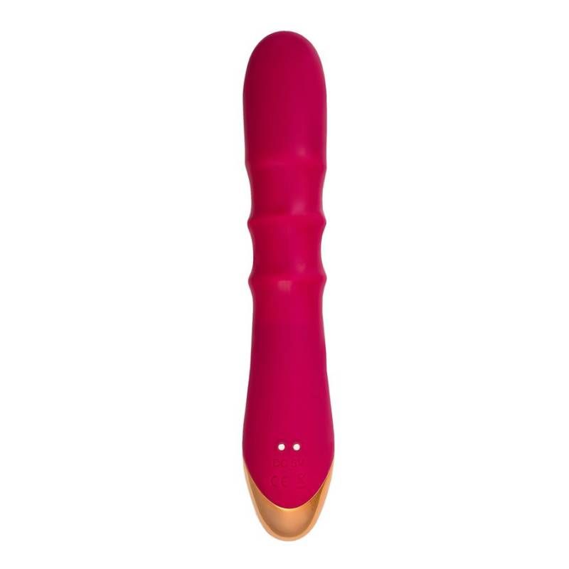 JOS Tenty rabbit vibrator with moving shaft rings for double stimulation and clitoral pleasure.