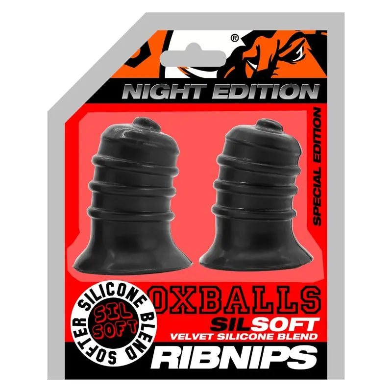 Ribnibs Curved Springy-Ribbed Nip Suckers Night OxBalls Discreet Intimate Essentials.
