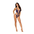 Dreamgirl Teddy Side Cut Out Rhinestone Eclipse, perfect rhinestone teddy lingerie for all body types.