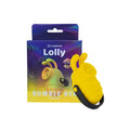 Bumble Bee mini massager next to its colorful packaging by Camtoy, showcasing its playful design and ergonomic features.