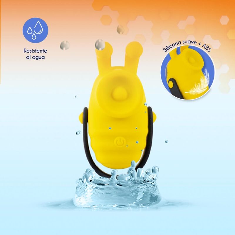 Bumble Bee mini massager in a charming bee design, featuring water resistance and ergonomic shape for comfort.