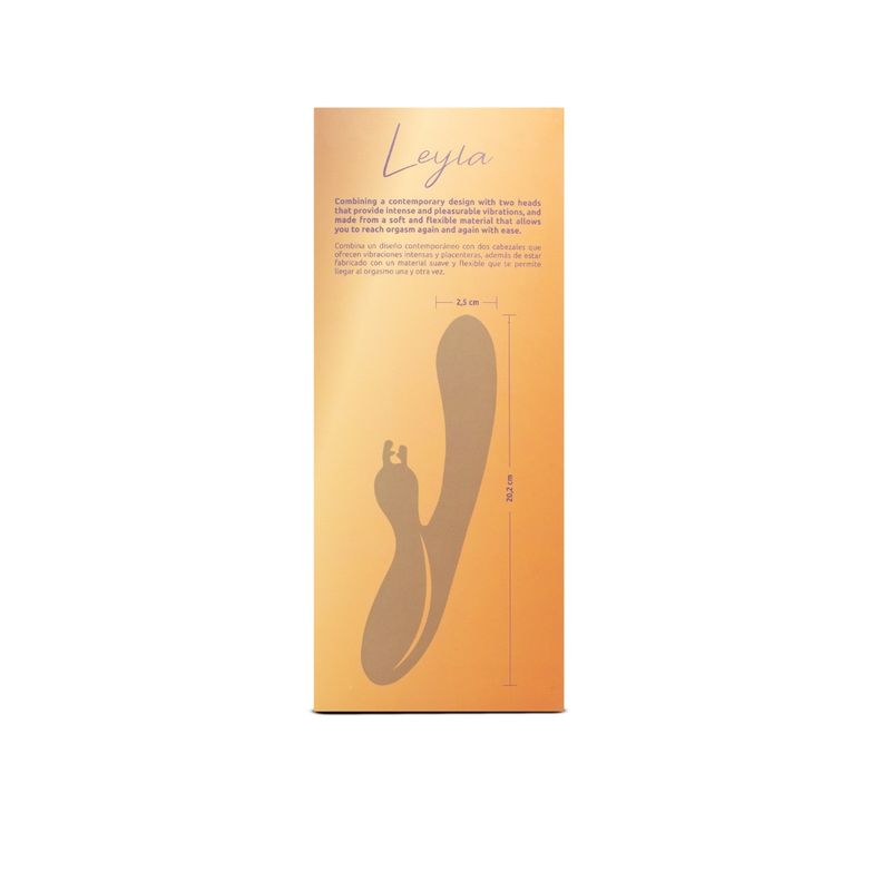 Nelea Pro USB Rabbit Vibrator packaging showcasing double-ended rabbit vibrator design and features.