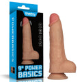 9in Vibrating USB Power Basics Cock realistic dildo with packaging for ultimate pleasure and 10 vibration modes.