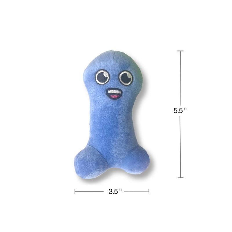 Plushy Pillows Suck A Bag Of Dicks - blue plushy pillow with a funny face, ideal for quirky gifts and snuggles.