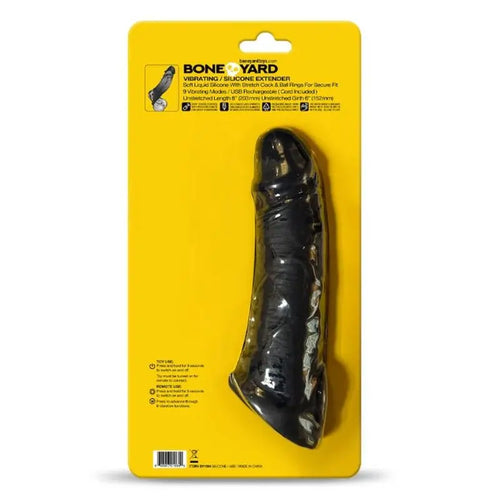 Boneyard Vibrating Silicone Remote Control 9 Mode Extender Boneyard Discreet Intimate Essentials.