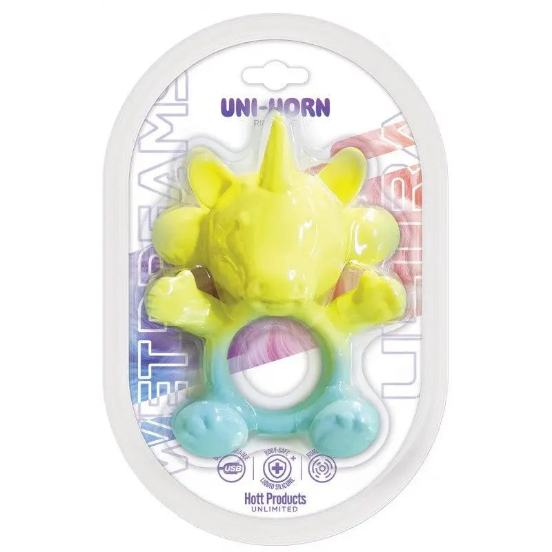 Wet Dreams Ultra 20 Mode USB Silicone UniHorn Cock Ring Hott Products Discreet Intimate Essentials.