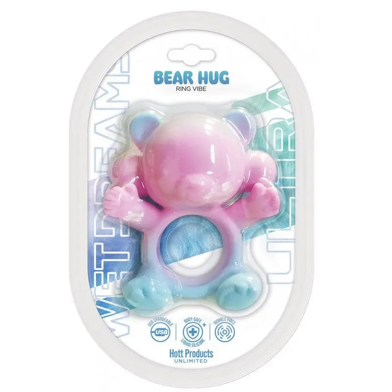 Wet Dreams Ultra 20 Mode USB Silicone Bear Hug Cock Ring Hott Products Discreet Intimate Essentials.