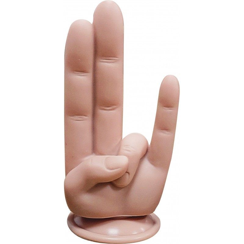 Finger shaped dildo with suction cup base designed for playful and adventurous experiences.