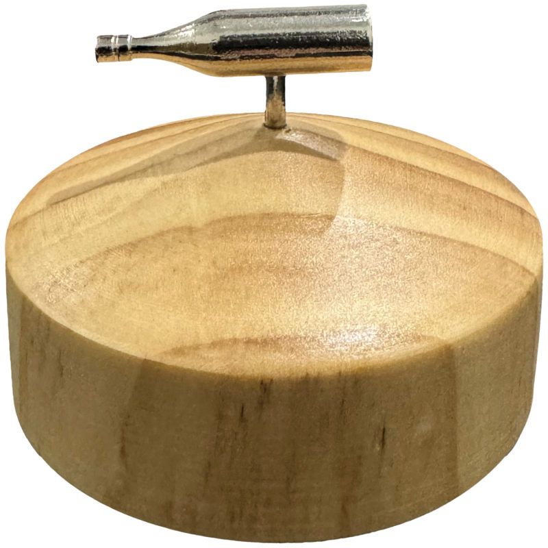 Spin the Bottle Game metal bottle and wooden base for a fun party experience with intimate essentials for her.