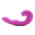 G-spot vibrator with suction in pink, featuring a dual stimulation design for enhanced pleasure.