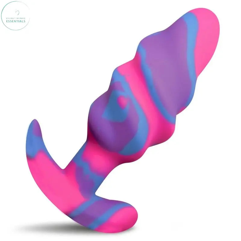 Affordable quality Unicorn Swirl Silicone Butt Plug Medium  from Creature Cocks by Discreet Intimate Essentials with Discreet Delivery 