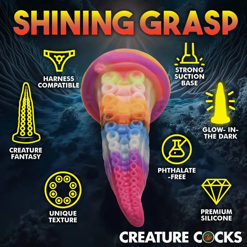 Luminoctopus GITD Tentacle Dildo Creature Cocks Discreet Intimate Essentials.