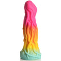 Colorful Shape Shifter Alien Silicone Dildo featuring a unicorn horn and spiral design for enhanced pleasure.