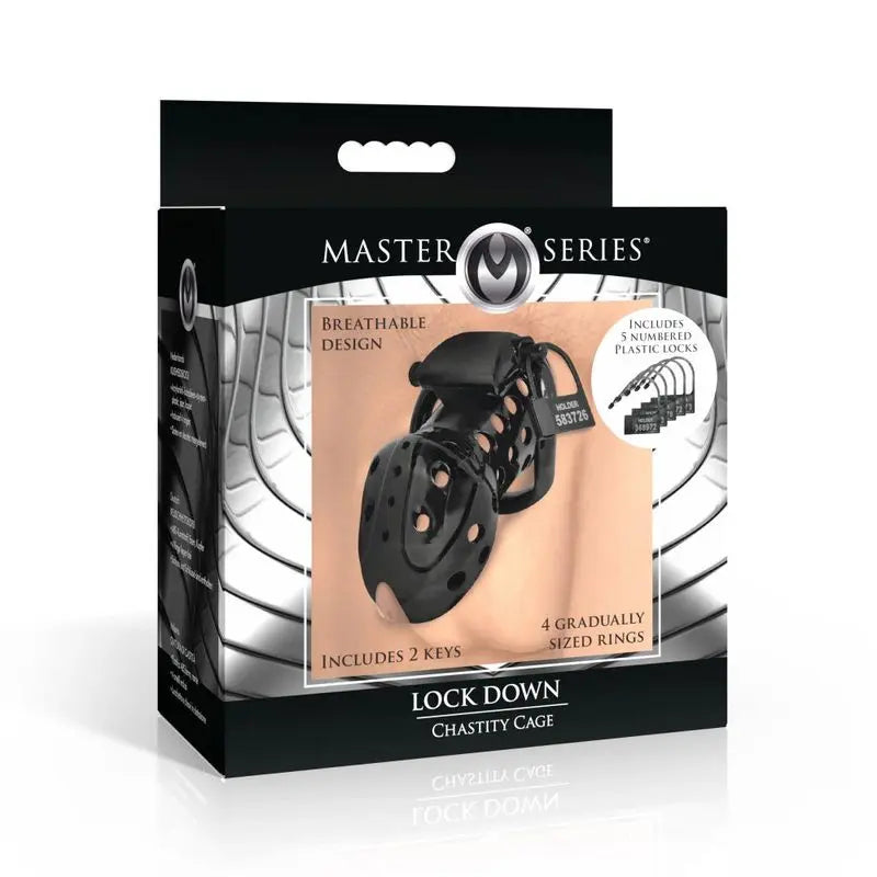 Lock Down Chastity Cage Master Series Discreet Intimate Essentials.