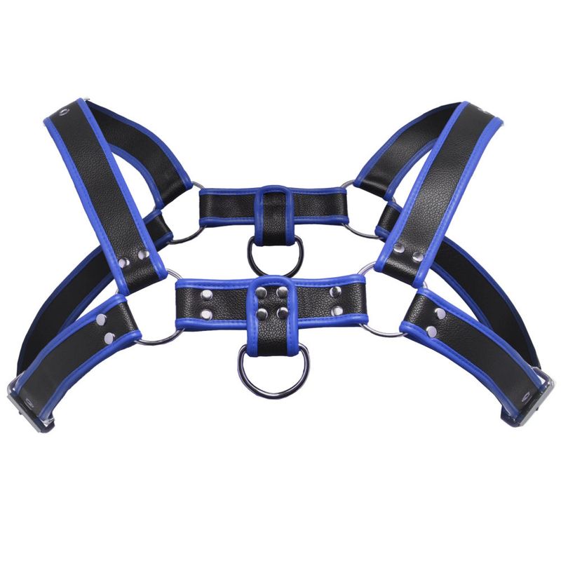 Affordable quality Bulldog Harness Blue  from Master Series by Discreet Intimate Essentials with Discreet Delivery 