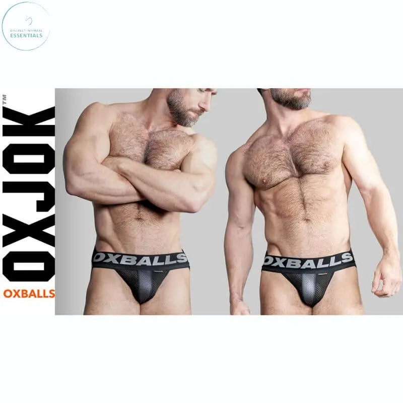 Affordable quality Oxballs Airmesh Swagger Jockstrap Tar Black  from OxBalls by Discreet Intimate Essentials with Discreet Delivery 
