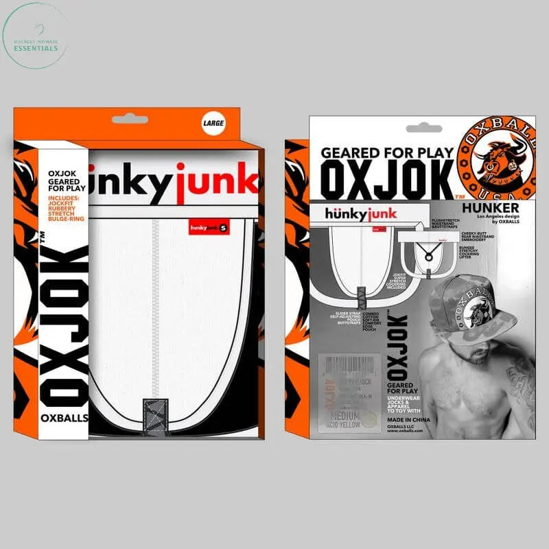 Affordable quality Oxballs Hunker Slider Strap Jock White Snow  from OxBalls by Discreet Intimate Essentials with Discreet Delivery 