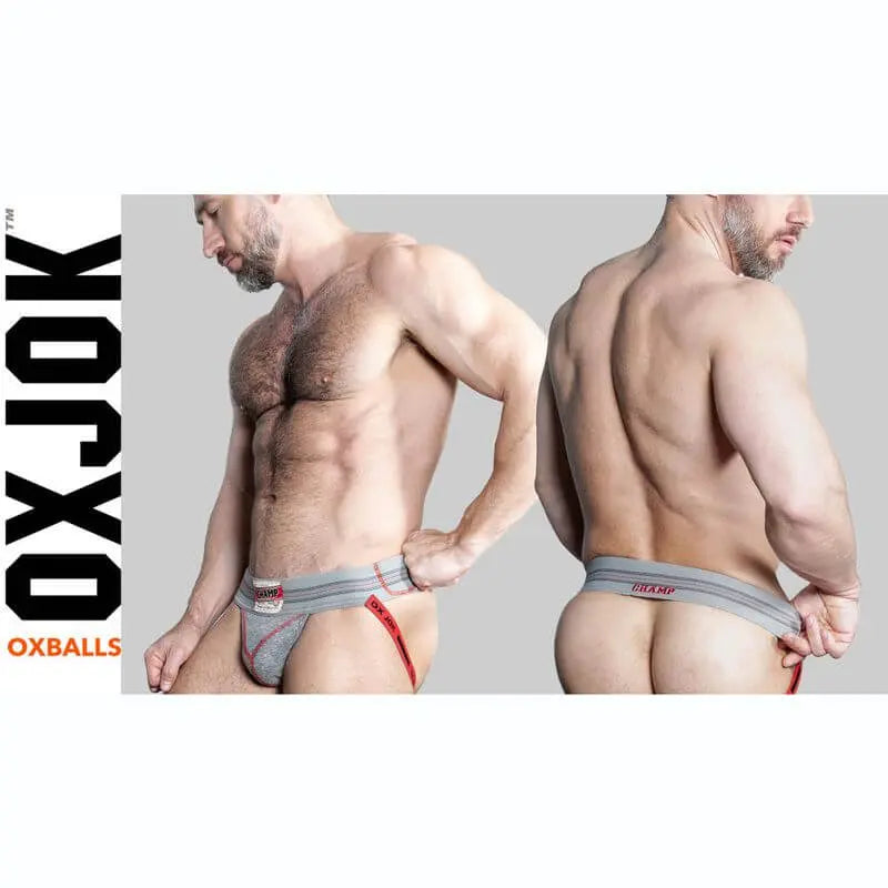 Affordable quality Oxballs Champ Vintage Jockstrap Gray Heather  from OxBalls by Discreet Intimate Essentials with Discreet Delivery 