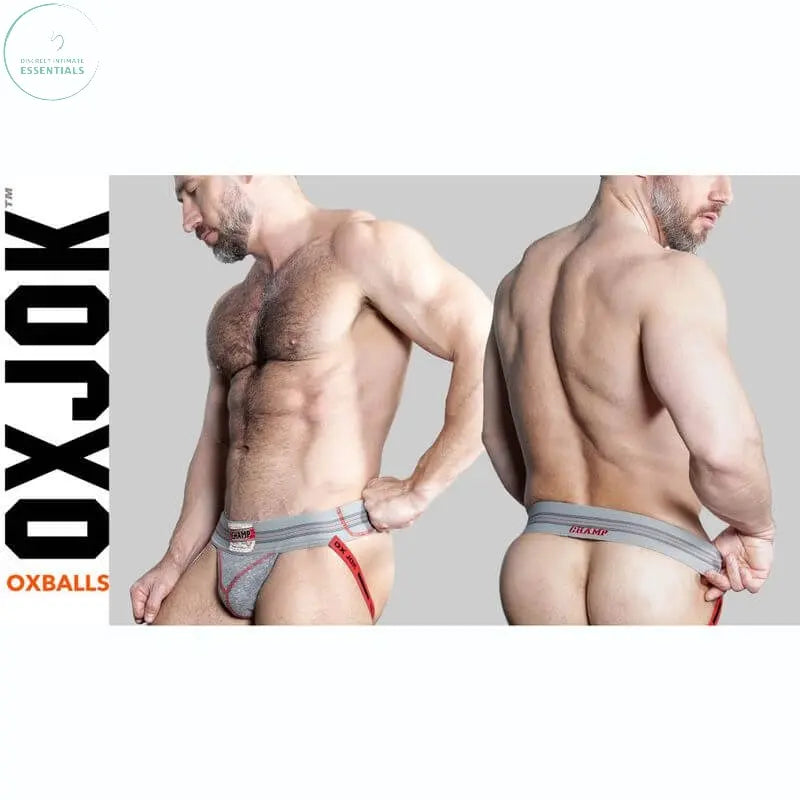 Affordable quality Oxballs Champ Vintage Jockstrap Gray Heather  from OxBalls by Discreet Intimate Essentials with Discreet Delivery 