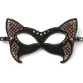 Rebellion Reign Cat Mask featuring bunny ears and antique bronze rivets, perfect for intimate essentials.