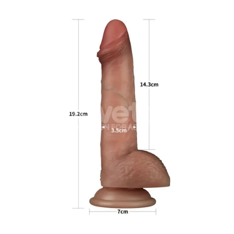 Sliding Skin Pro Dual Layer Silicone Dong 7.5in Lovetoy Discreet Intimate Essentials.
