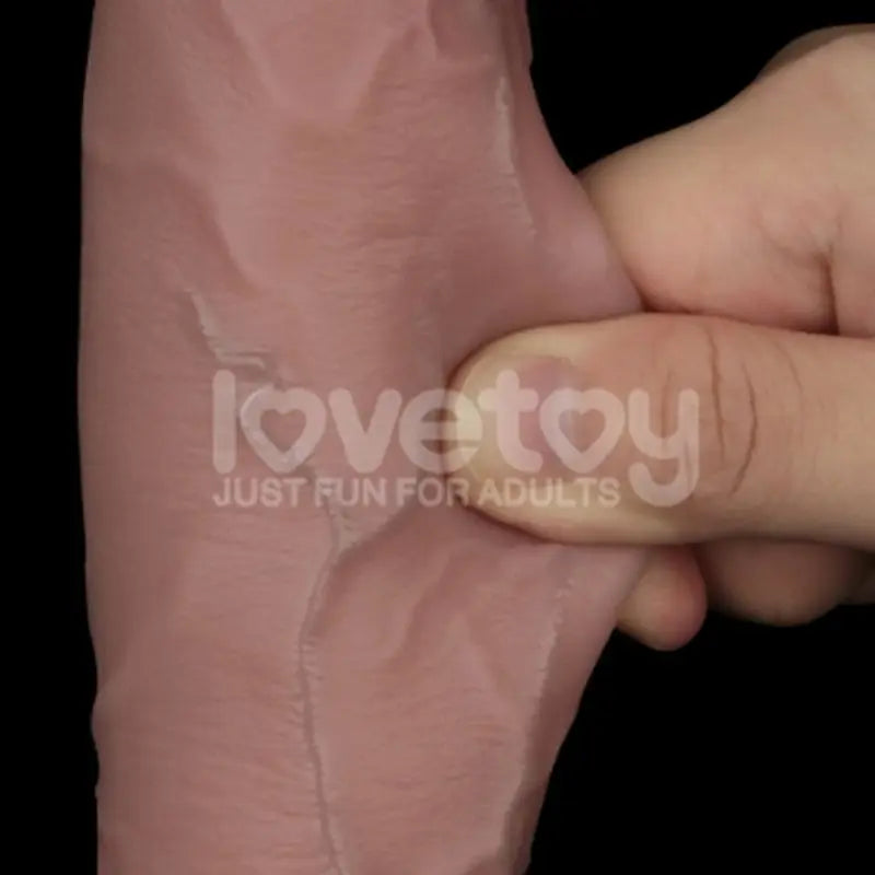 Sliding Skin Pro Dual Layer Silicone Dong 10in Lovetoy Discreet Intimate Essentials.