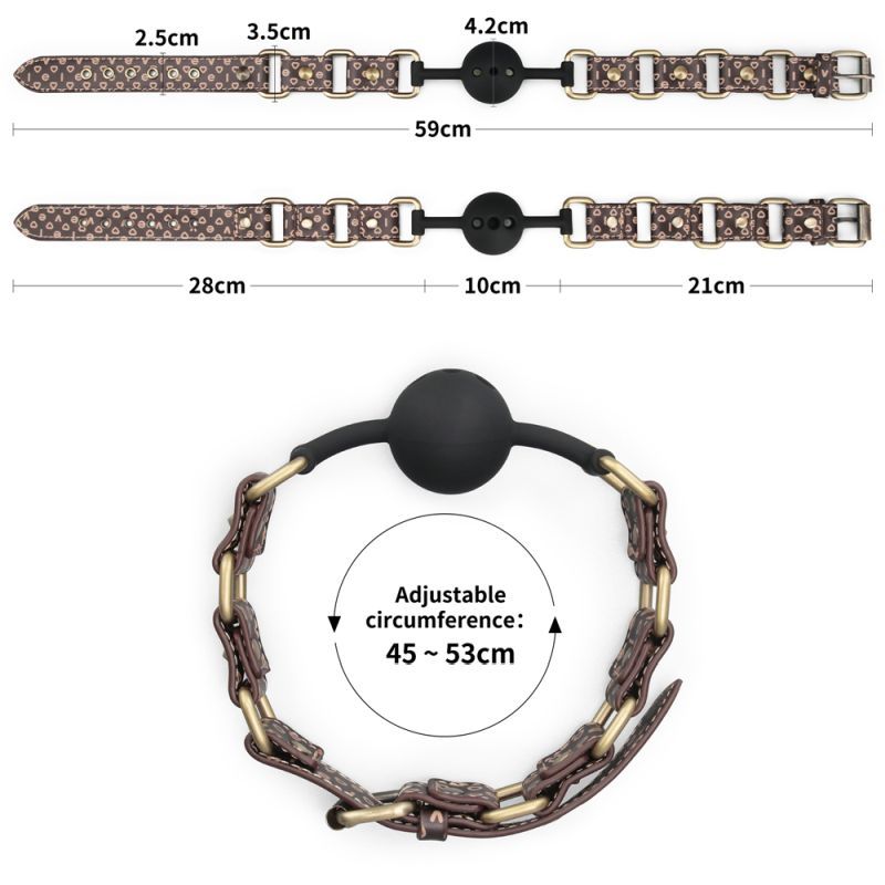 Rebellion Reign Ball Gag features adjustable straps and breathable silicone ball, perfect for luxury bondage ball gag enthusiasts.