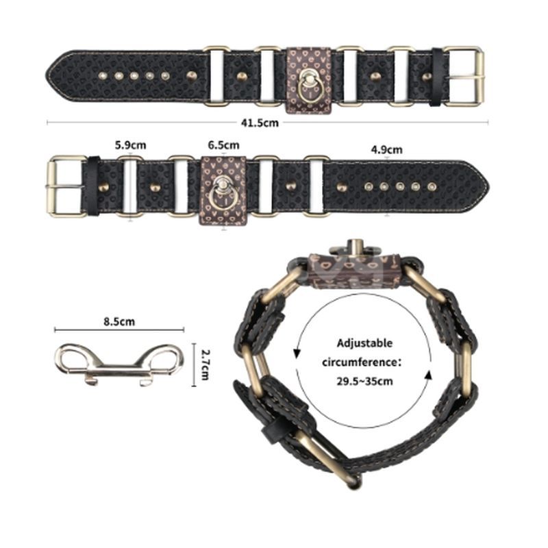 Rebellion Reign faux leather ankle cuffs with metallic hardware and adjustable straps for a snug fit.