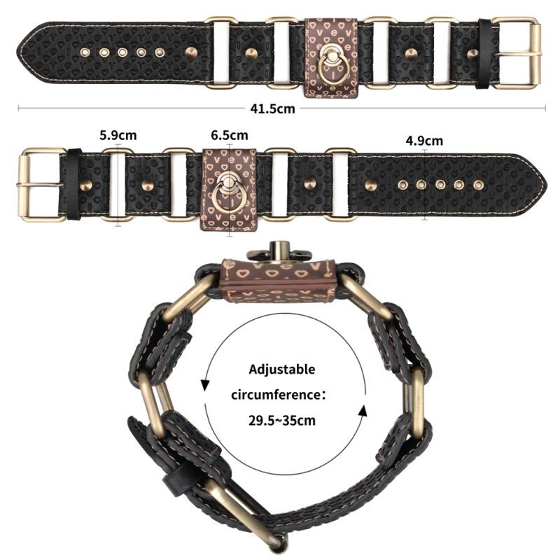 Rebellion Reign Hogtie Set featuring adjustable straps, vintage-style bronze details, and secure cuffs for enhanced bondage play.