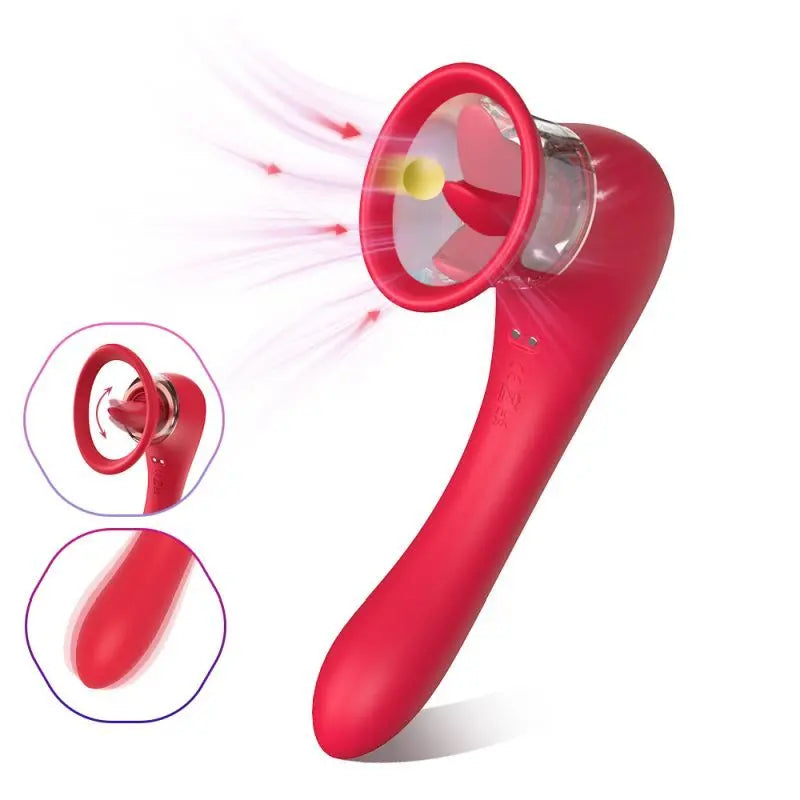 Trumpet 3-in-1 Sucking Licking Vibrating Vaginal Stimulator S-Hande Discreet Intimate Essentials.