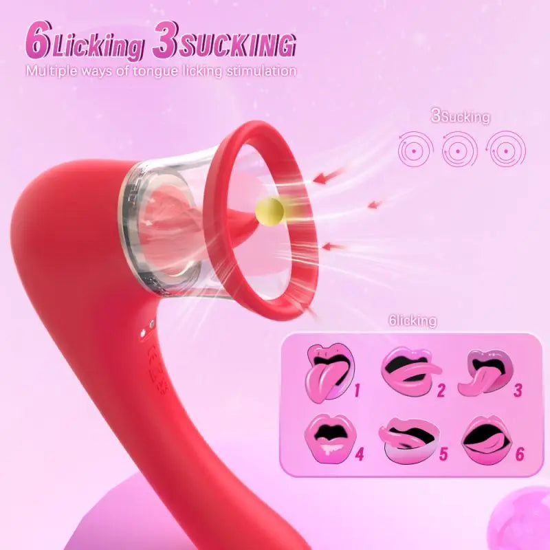 Trumpet 3-in-1 Sucking Licking Vibrating Vaginal Stimulator S-Hande Discreet Intimate Essentials.