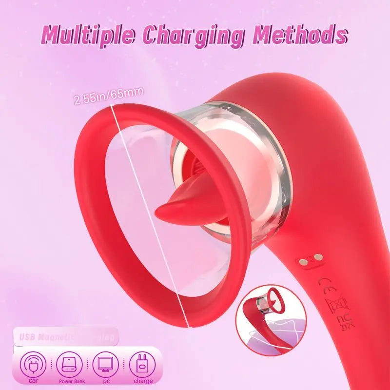 Trumpet 3-in-1 Sucking Licking Vibrating Vaginal Stimulator S-Hande Discreet Intimate Essentials.