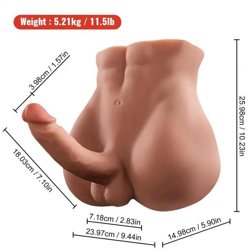 Bartlett 5kg USB Auto Thrusting 15cm Male Cock and Ass XISE Discreet Intimate Essentials.