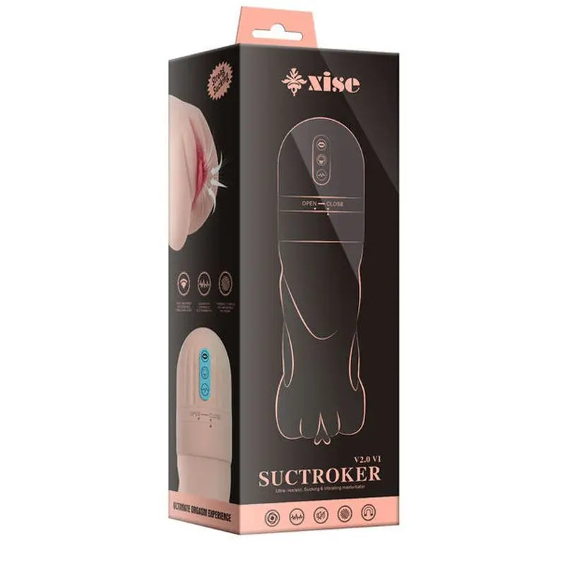 Suctroker Dual Density Vibrating Sucking Vaginal Masturbator V2.0 XISE Discreet Intimate Essentials.