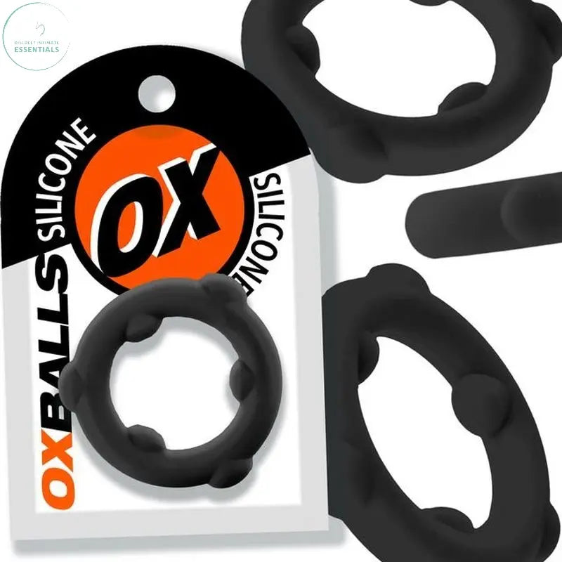 Affordable quality Spinner Silicone Ring Black  from OxBalls by Discreet Intimate Essentials with Discreet Delivery 
