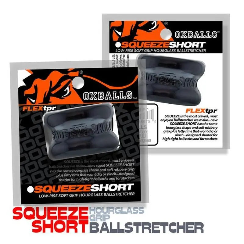 Affordable quality Squeeze Short Ballstretcher Black  from OxBalls by Discreet Intimate Essentials with Discreet Delivery 