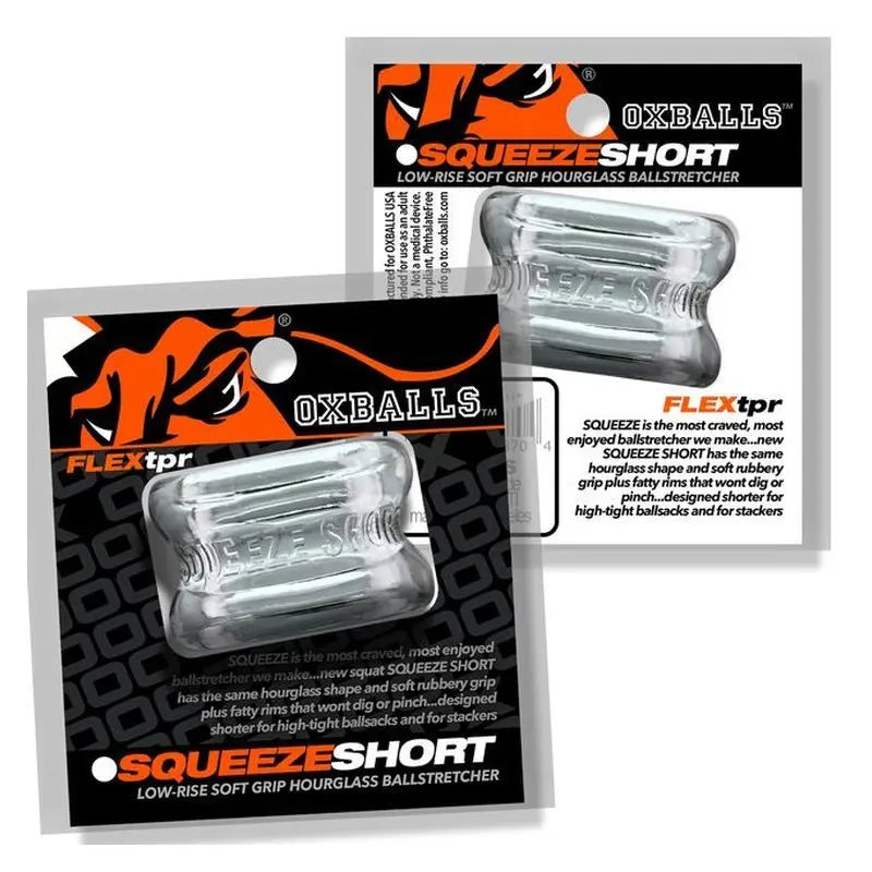 Affordable quality Squeeze Short Ballstretcher Clear  from OxBalls by Discreet Intimate Essentials with Discreet Delivery 