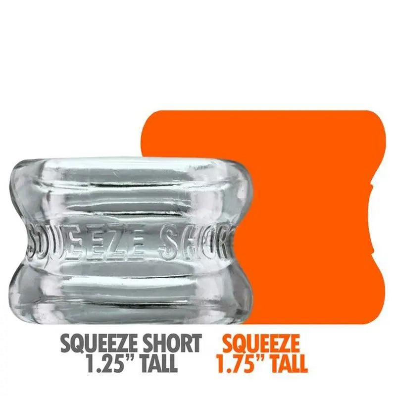 Affordable quality Squeeze Short Ballstretcher Clear  from OxBalls by Discreet Intimate Essentials with Discreet Delivery 