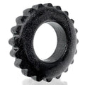 Plushy Ring Black, a soft cockring for comfort, designed to enhance bulge and provide all-day wear.