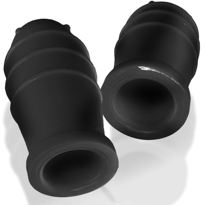 Lankyz extra-deep silicone nipsuckers in black, designed for strong suction and focused stimulation.