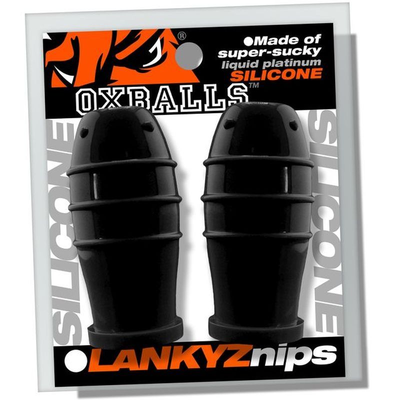 Lankyz Silicone Nipsuckers Black - extra-deep silicone nipsuckers designed for enhanced suction and grip.