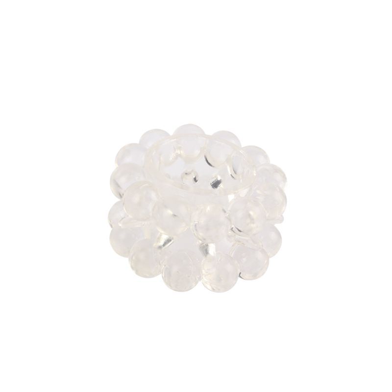 Power Master Ring Clear, a clear cockring for comfort with bubble-textured design for added grip and softness.
