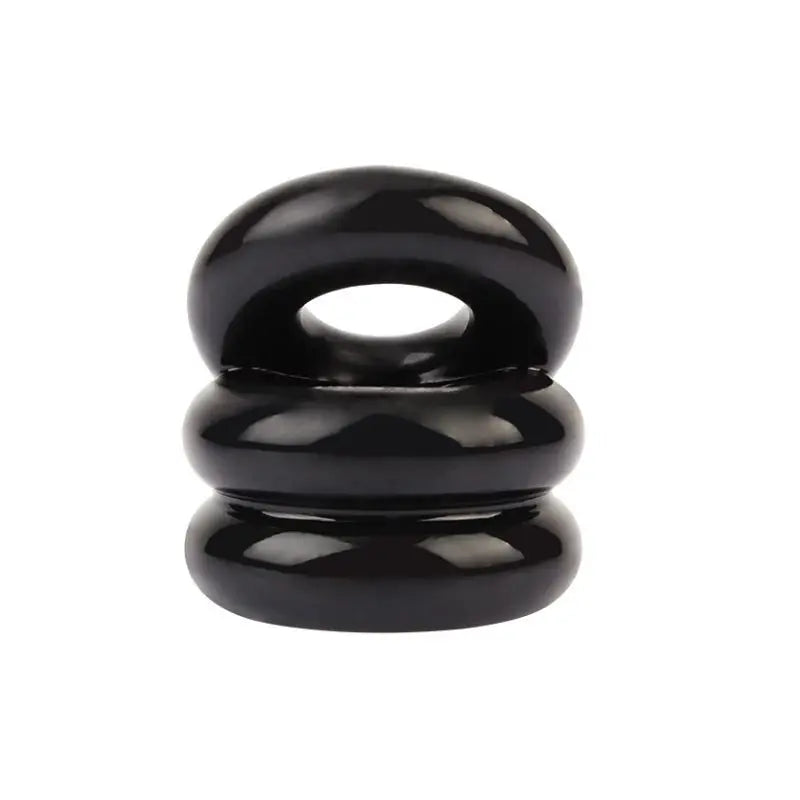 Affordable quality Stacked Dual Pleasure Ring Black  from GK Power by Discreet Intimate Essentials with Discreet Delivery 