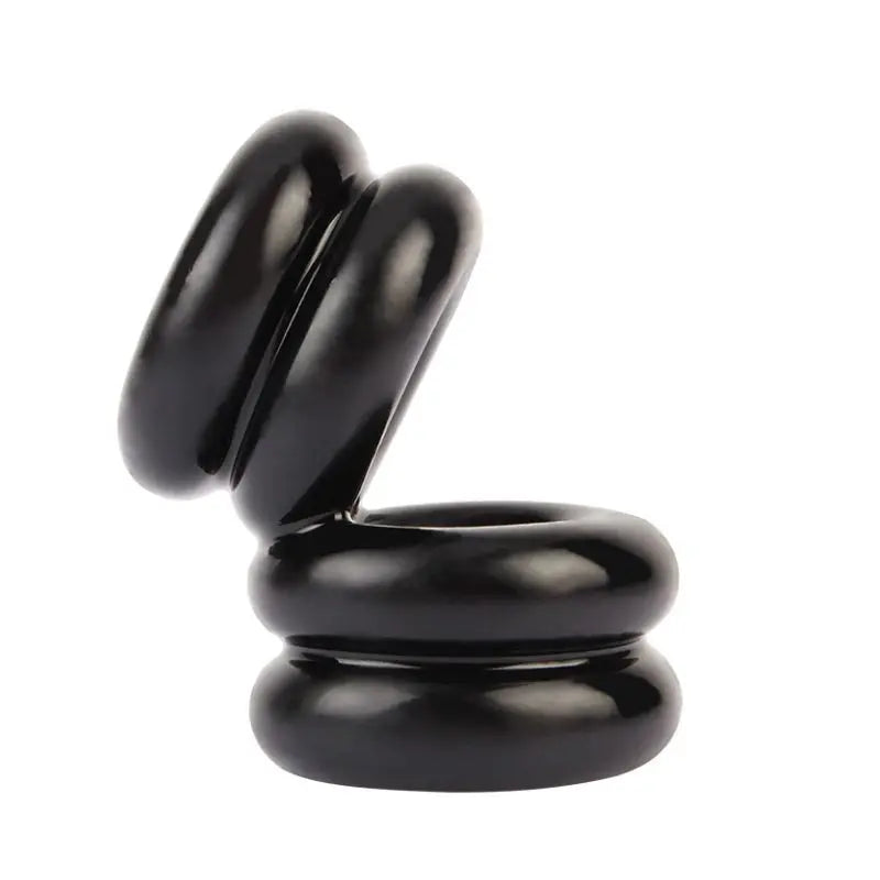 Affordable quality Double Stacked Dual Pleasure Ring Black  from GK Power by Discreet Intimate Essentials with Discreet Delivery 