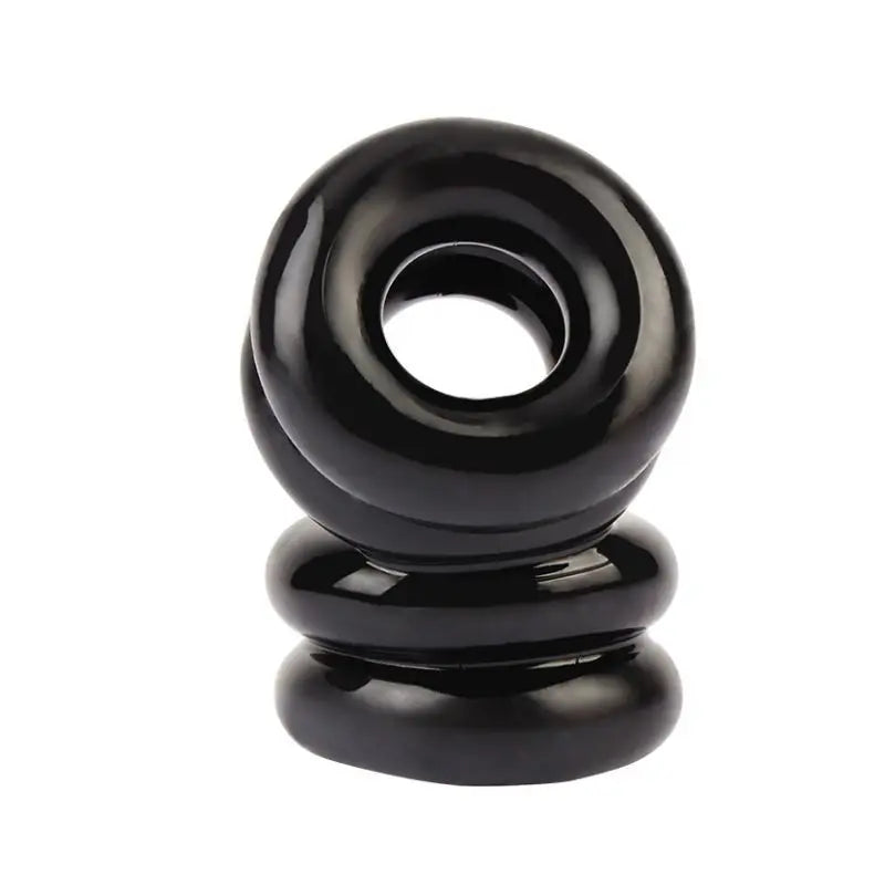 Affordable quality Double Stacked Dual Pleasure Ring Black  from GK Power by Discreet Intimate Essentials with Discreet Delivery 