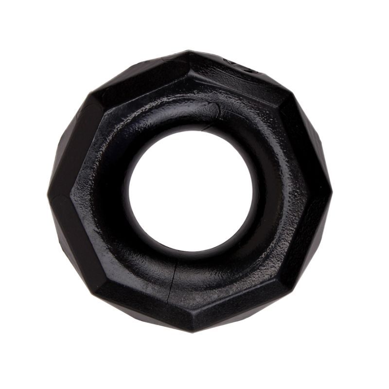 Cadiluck 2 Pc Nut Ring Set - black nut-shaped ring designed for enhanced intimate pleasure and support.