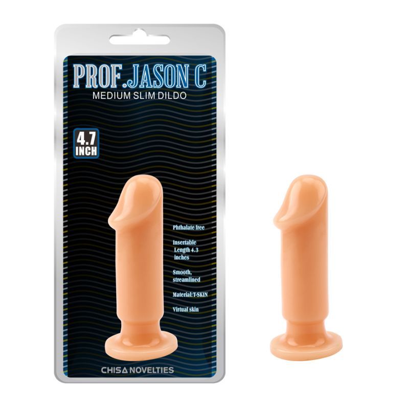 Cock Plug Flesh Medium 4.7in, soft body-safe TPE, tapered tip, flared base, medium cock plug for comfort and pleasure.