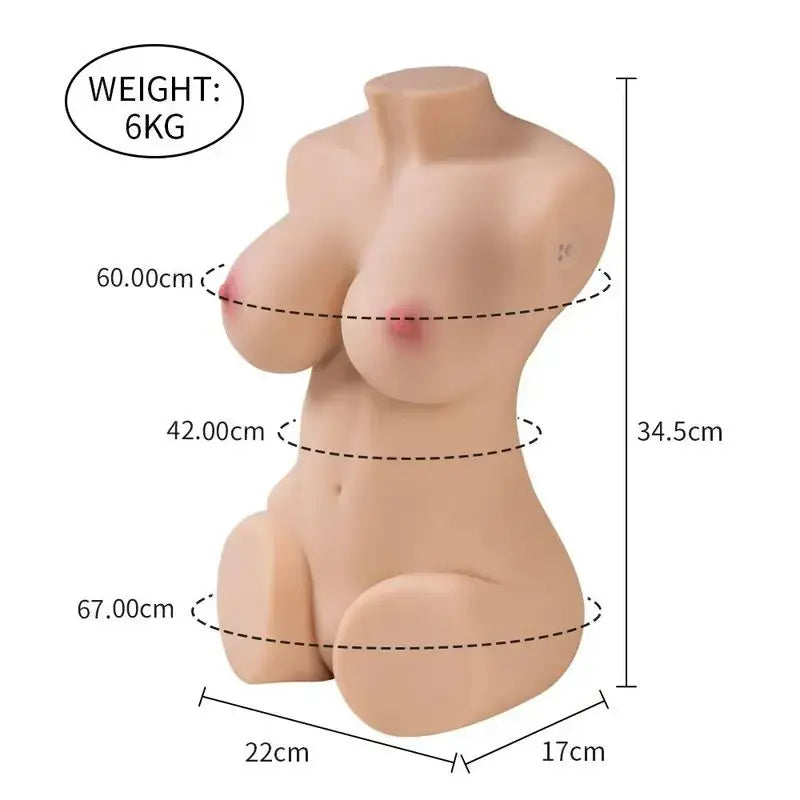 Wendy 6kg Remote Control Pussy And Ass Female Torso XISE Discreet Intimate Essentials.