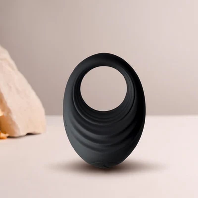 Spire 10 Speed Silicone Vibrating Cock Ring displayed on a neutral background, showcasing its sleek design.