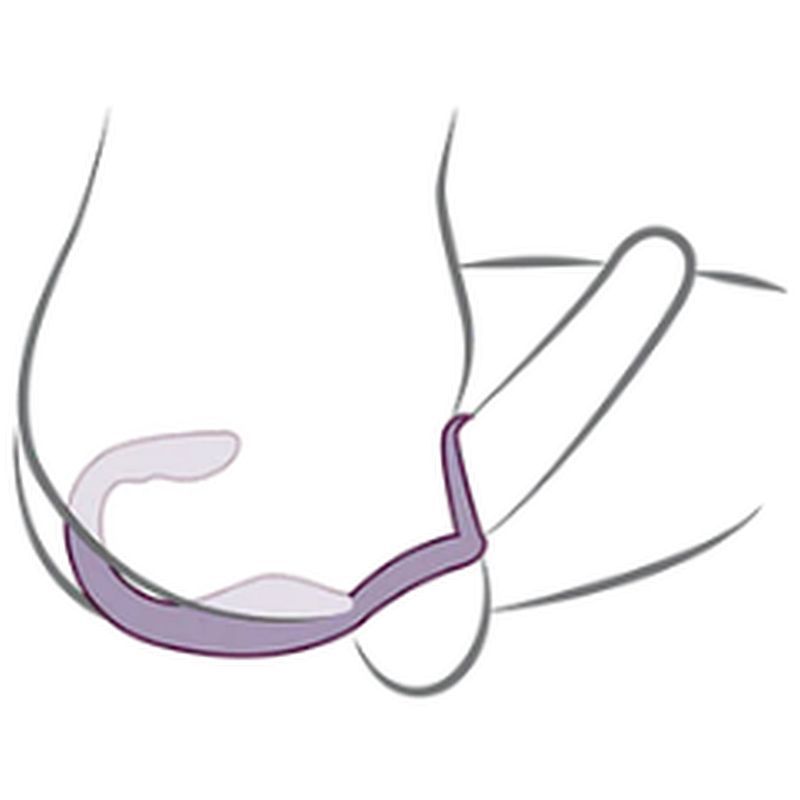 The Vibe 10 Speed Remote Mens Silicone Cock Ball and Anal Vibrator showing placement on a male figure.